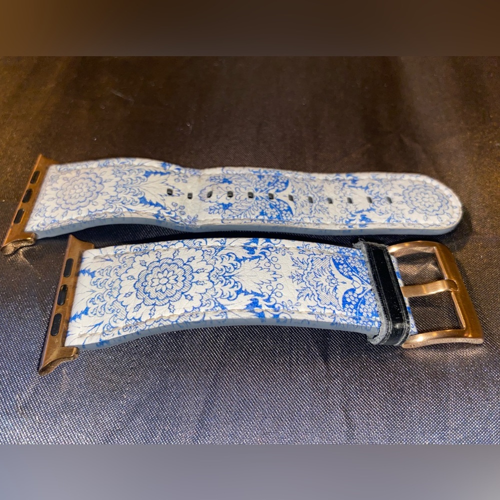 Apple Watch patterned leather wrist band